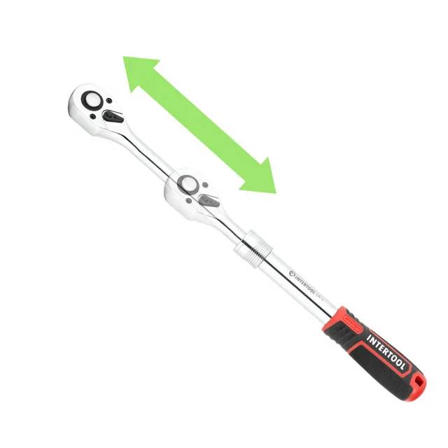 Рукоятка с храповым механизмом телескопическая, 72 зуба 1/2"", Cr-V STORM - 187503
