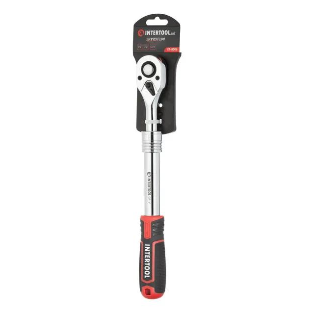 Рукоятка с храповым механизмом телескопическая, 72 зуба 1/2"", Cr-V STORM - 187507