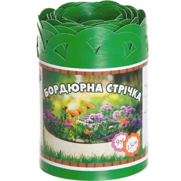 Бордюрная лента садовая с перфорацией 0.65х150х9000 мм салатовый - 189226