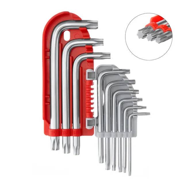 Набор Г-образных ключей TORX, 9 шт., Т10-Т50, S2, профессиональные - 191057