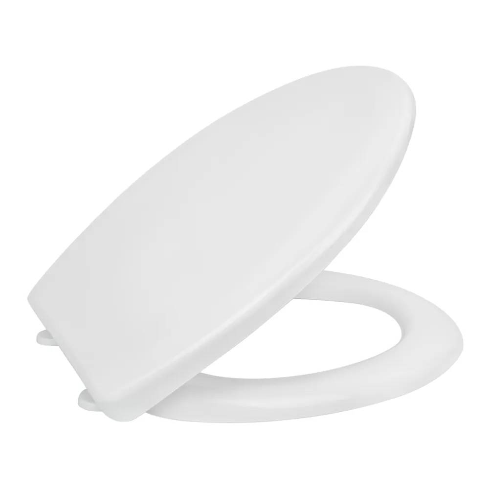 Сидіння для унітаза SoloPlast СП‑1 з пластиковим кріпленням біле, 372×425 мм - 191262
