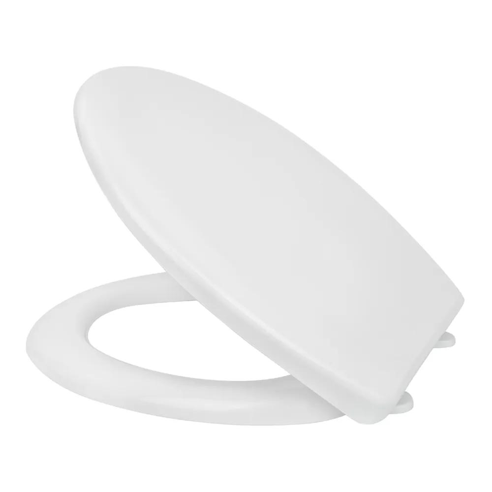 Сидіння для унітаза SoloPlast СП‑1 з пластиковим кріпленням біле, 372×425 мм - 191263