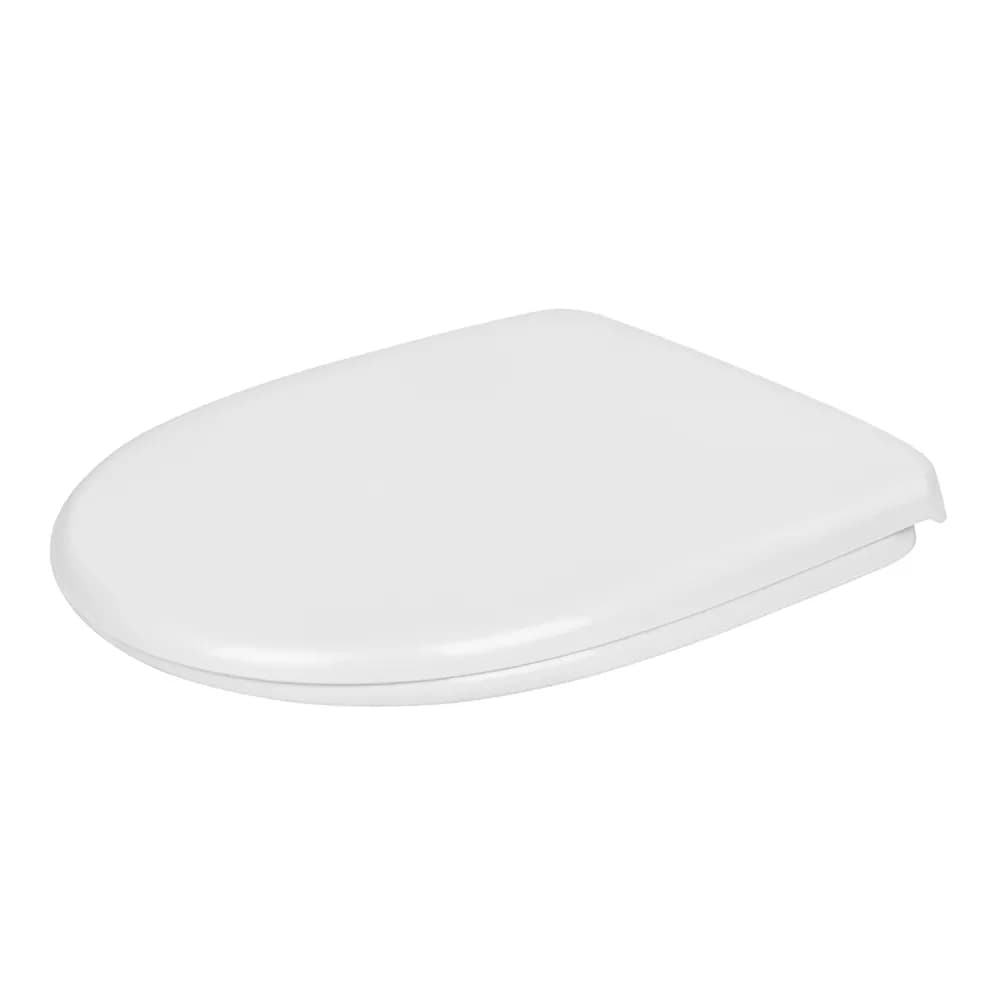 Сидіння для унітаза SoloPlast СП‑5 біле з пластикове кріплення, 345×430 мм - 622102037