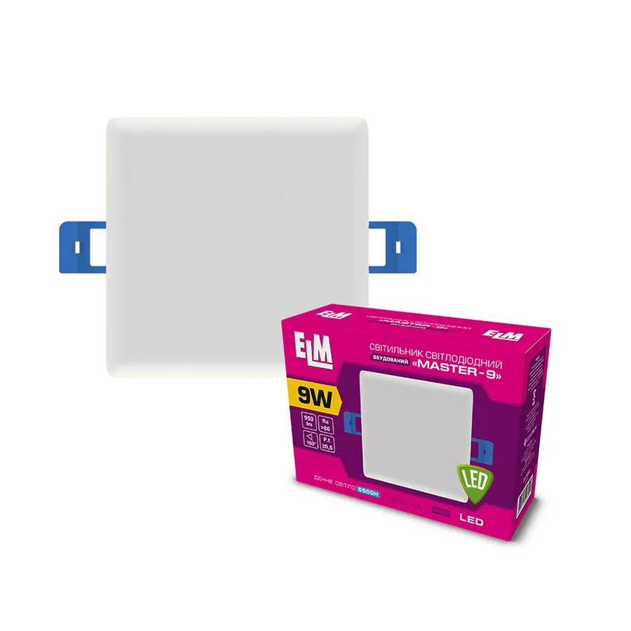 Світильник світлодіодний вбудований ELM Master 9W 6500K (26-0069) - 192273