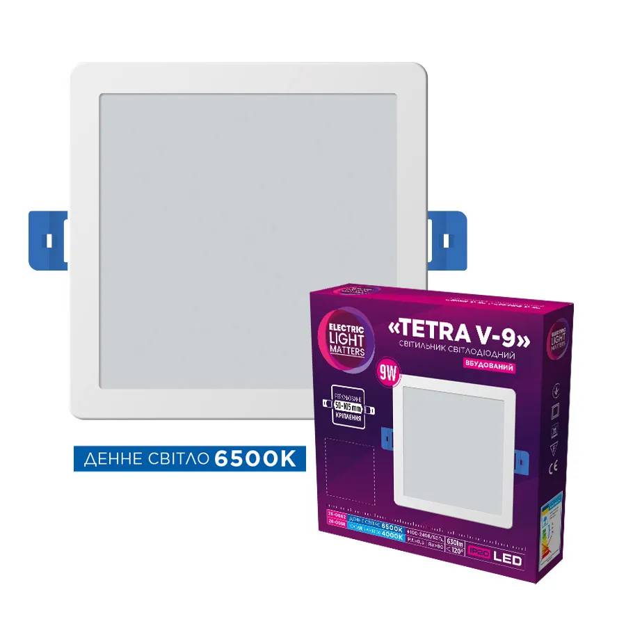 Світильник світлодіодний вбудований ELM Tetra V 9W 6500K (26-0062) - 192312