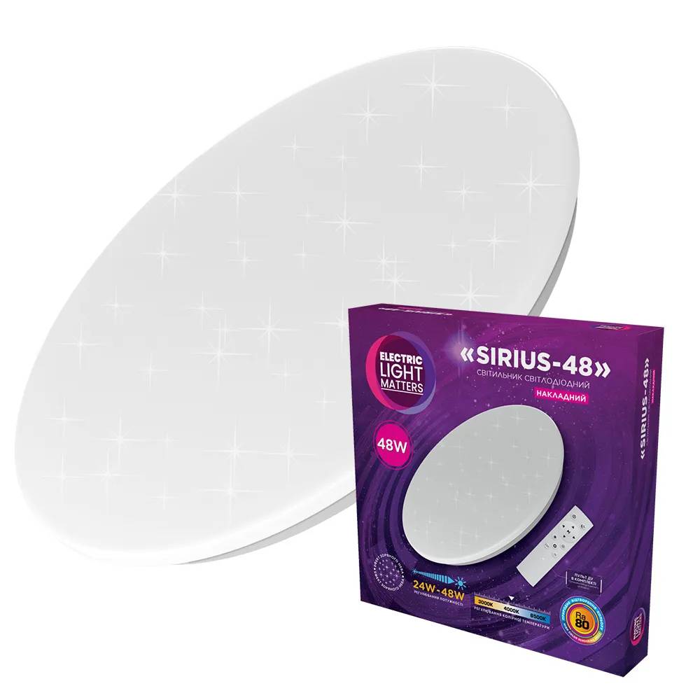 Світильник світлодіодний ELM SIRIUS 48W(+пульт) 3000-6500K (26-0075) - 192348