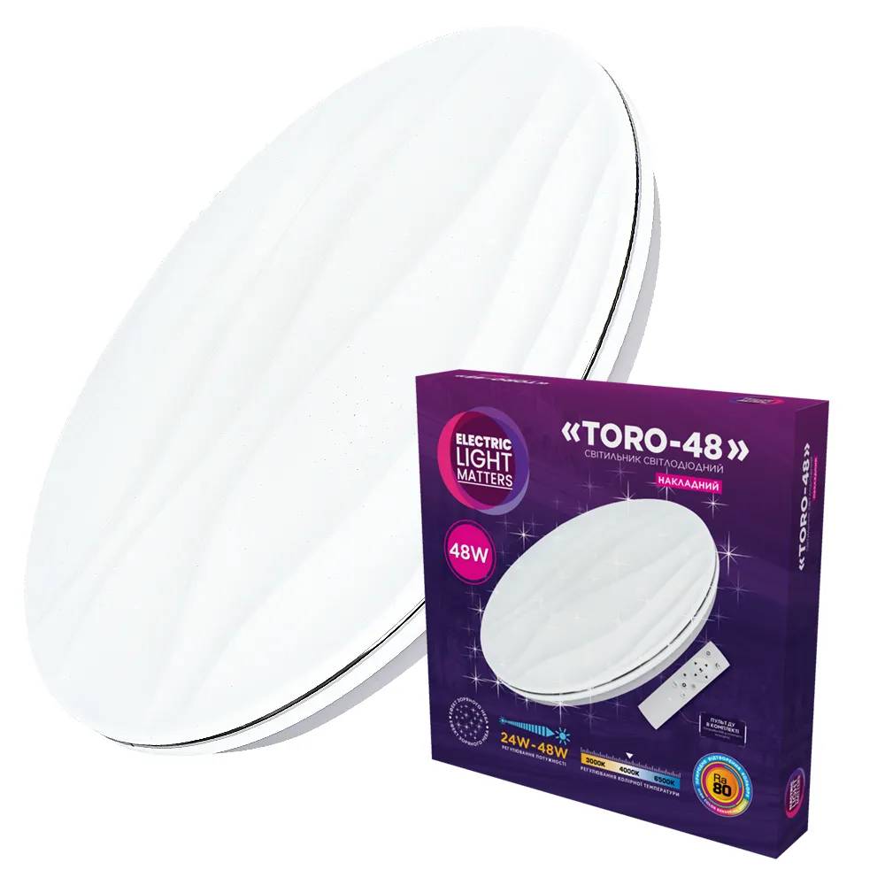 Світильник світлодіодний ELM TORO 48W(+пульт) 3000-6500K (26-0117) - 192360