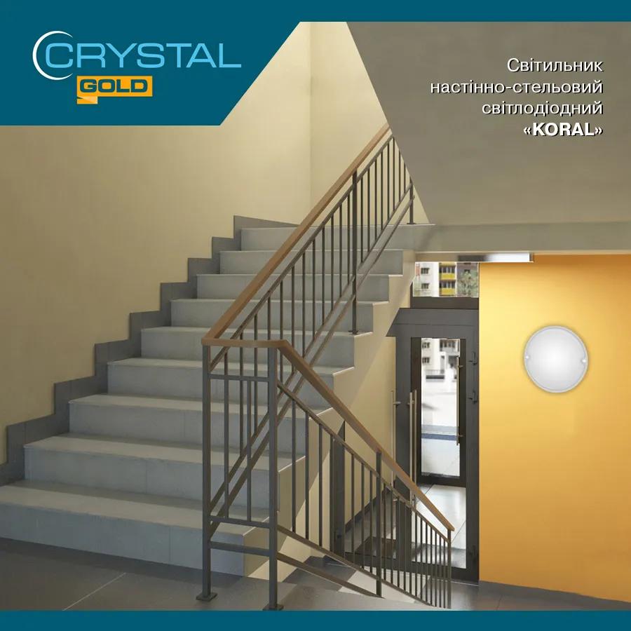 Світильник світлодіодний CRYSTAL GOLD KORAL 24W 6500K IP54 (DNL-033) - 192563