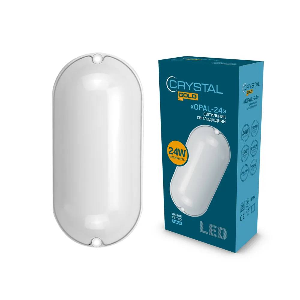 Світильник світлодіодний CRYSTAL GOLD OPAL 24W 6500K IP54 (DNL-032) - 192576