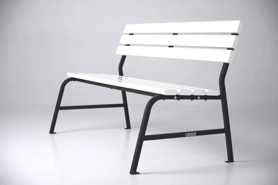 Лавочка 1,5 м Classic Comfortable/ бело-черный - 101750309