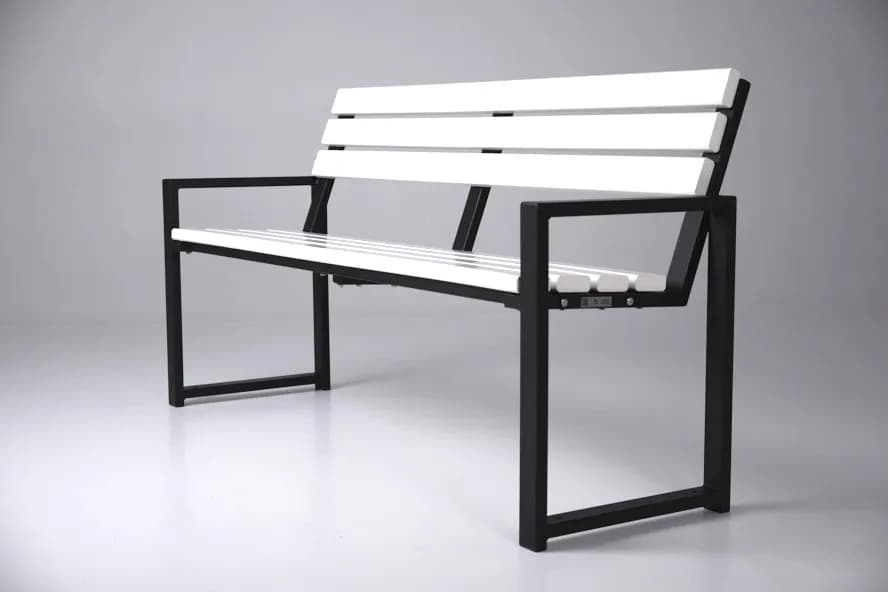 Лавочка 1,5м Modern LUX/бело-черный - 226838619