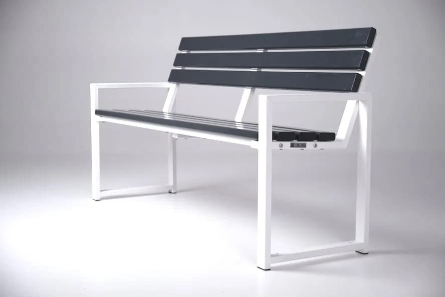 Лавочка 1,5м Modern LUX/ графитово-белый - 965280494