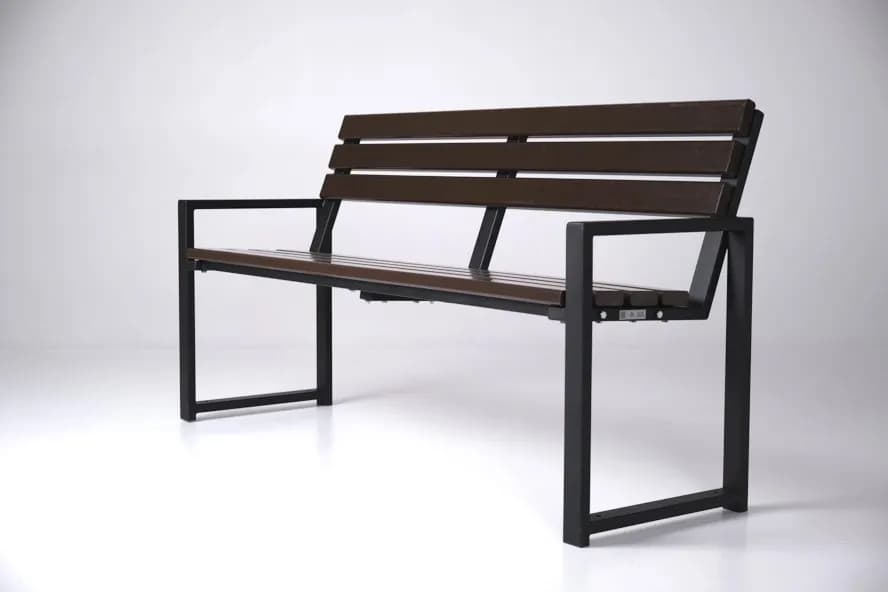 Лавочка 1,5м Modern LUX/коричнево-черный - 406771910