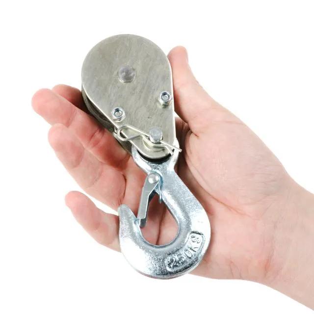 Лебідка електрична, 230 В, 0,5 кВт, 125/250 кг, трос: 3,0 мм × 12 м - 540977434