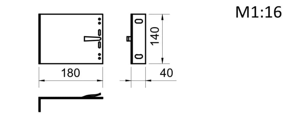 Кронштейн несучий 180х140х40 - 696704405