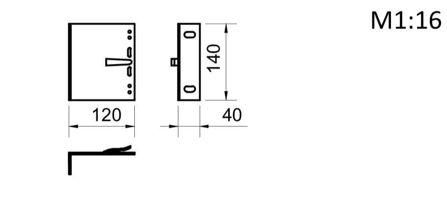 Кронштейн несучий 120х140х40 - 327247345