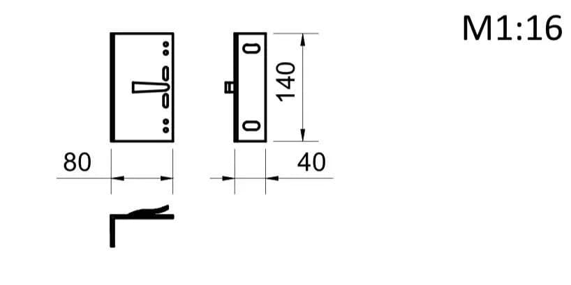 Кронштейн несучий 80х140х40 - 858836009