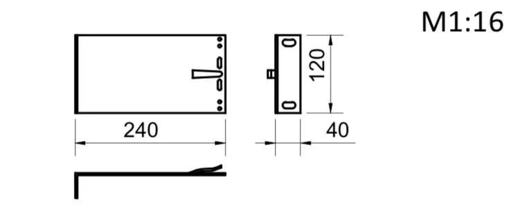 Кронштейн несучий 240х120х40 - 199032