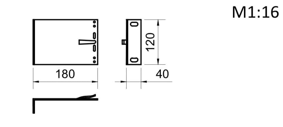 Кронштейн несучий 180х120х40 - 655680564