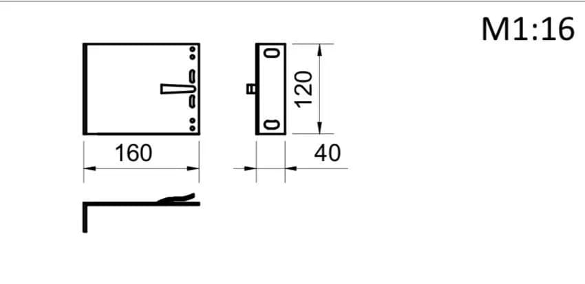 Кронштейн несучий 160х120х40 - 877631456