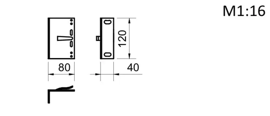 Кронштейн несучий 80х120х40 - 199047