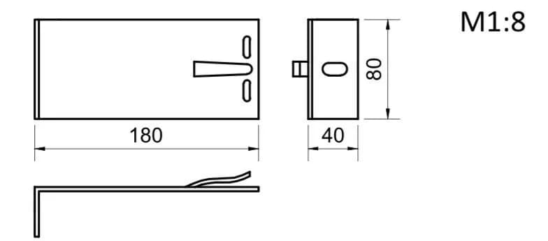 Кронштейн опорний 180х80х40 - 329132849