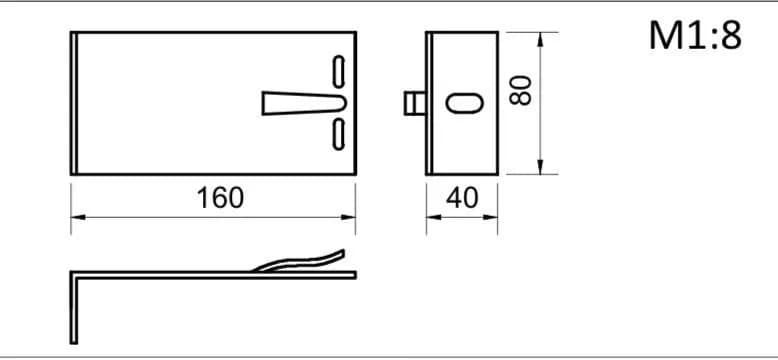 Кронштейн опорний 160х80х40 - 693132612