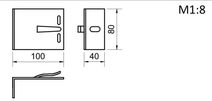 Кронштейн опорний 100х80х40 - 199105