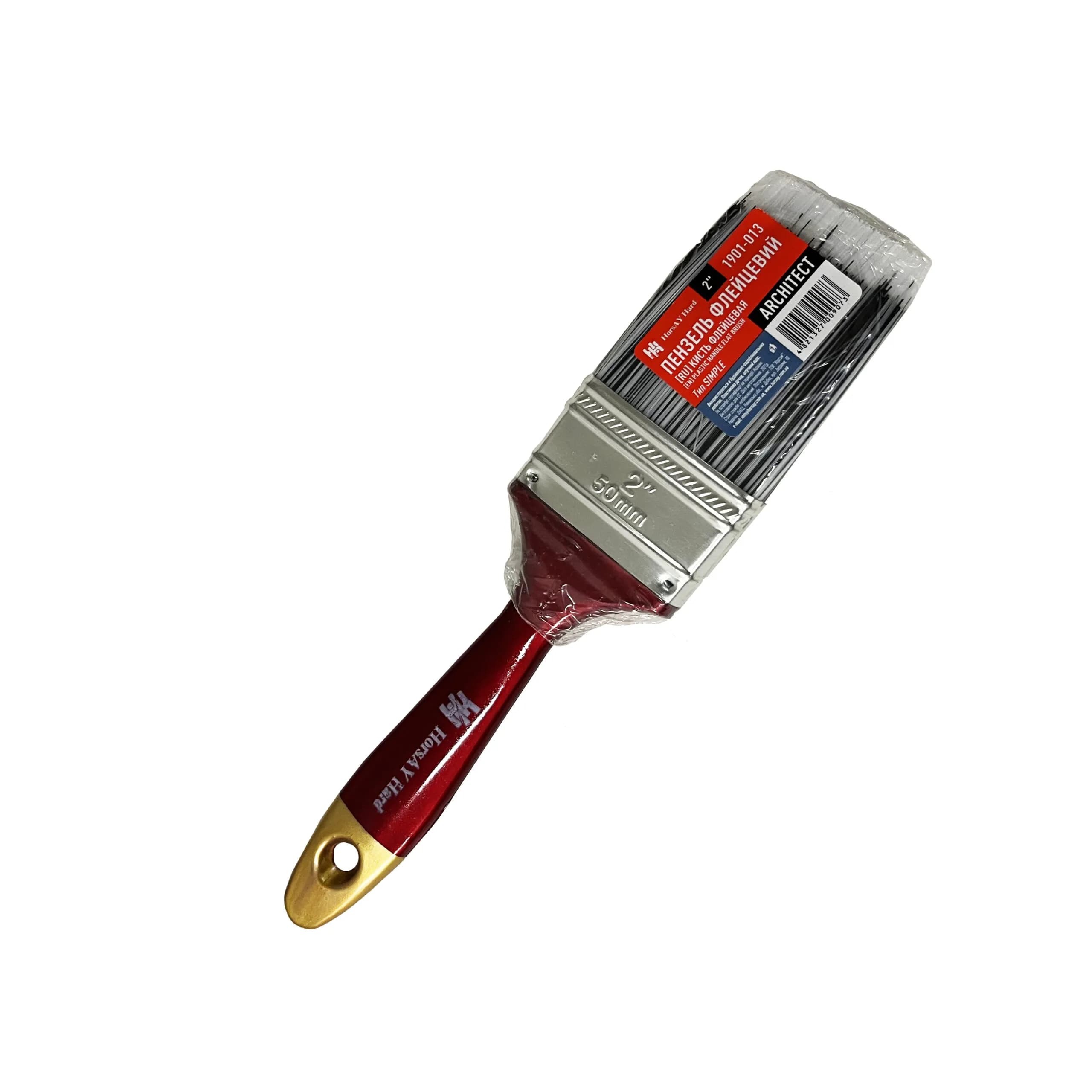 Пензель флейцевий ARCHITECT штучний ворс пластикова ручка тип SIMPLE, 2"" - 830543685