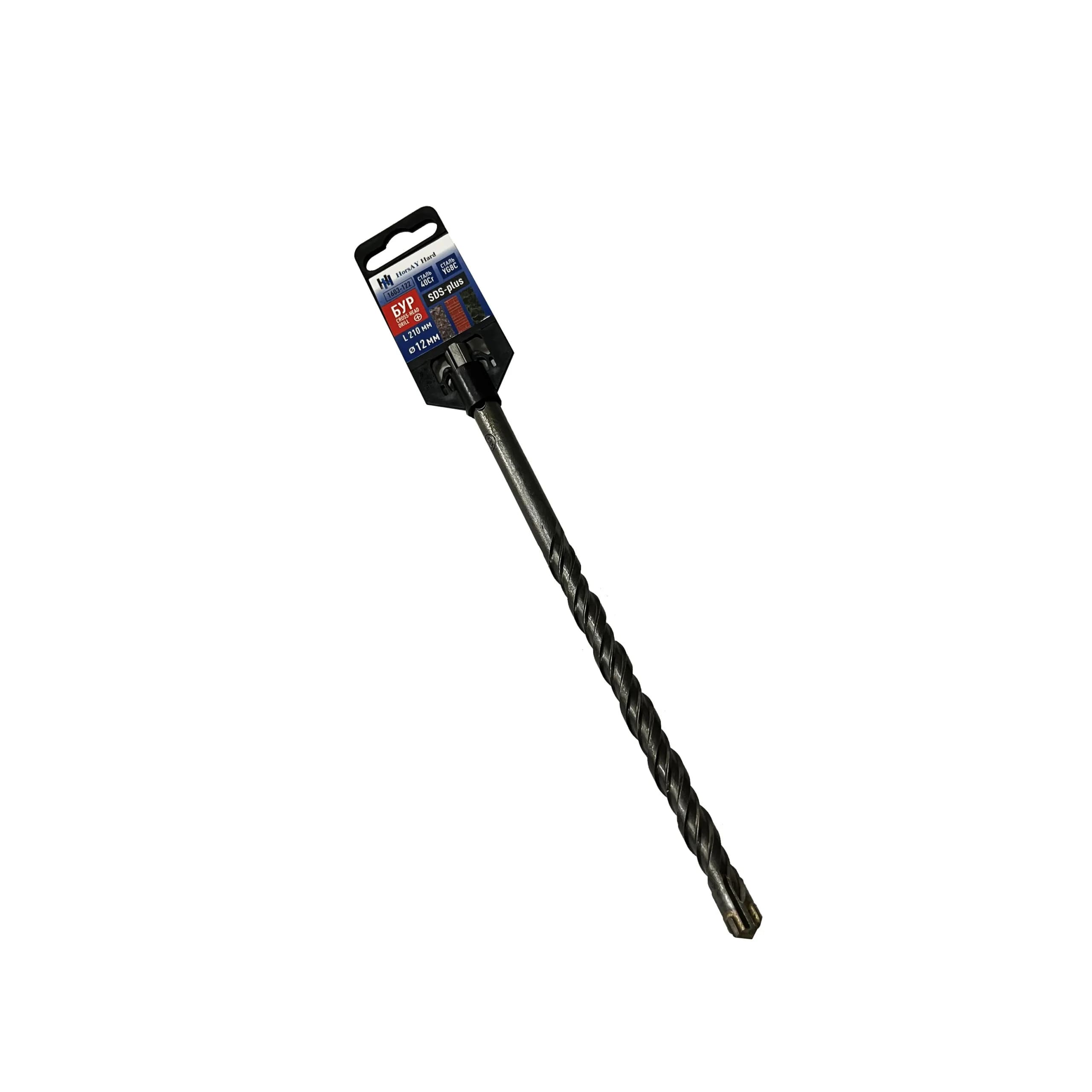 Бур SDS-plus, 4 ріжучі кромки, 12 х 210 мм - 427679525