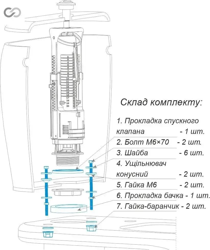 Набір кріпильних та ущільнюючих елементів АСН-12.ЗП - 525301842