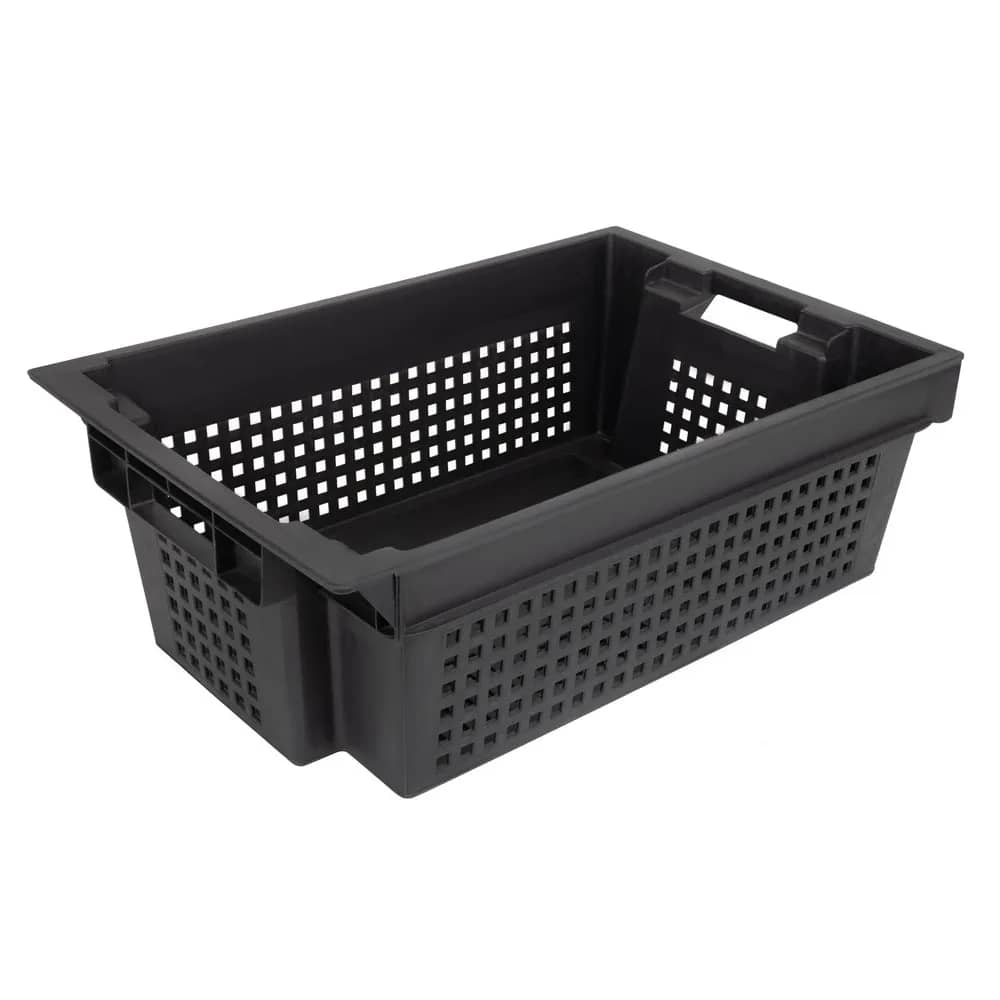 Пластиковый ящик SoloPlast 600х400х200 мм с перфорированными стенками и сплошным дном - 202135
