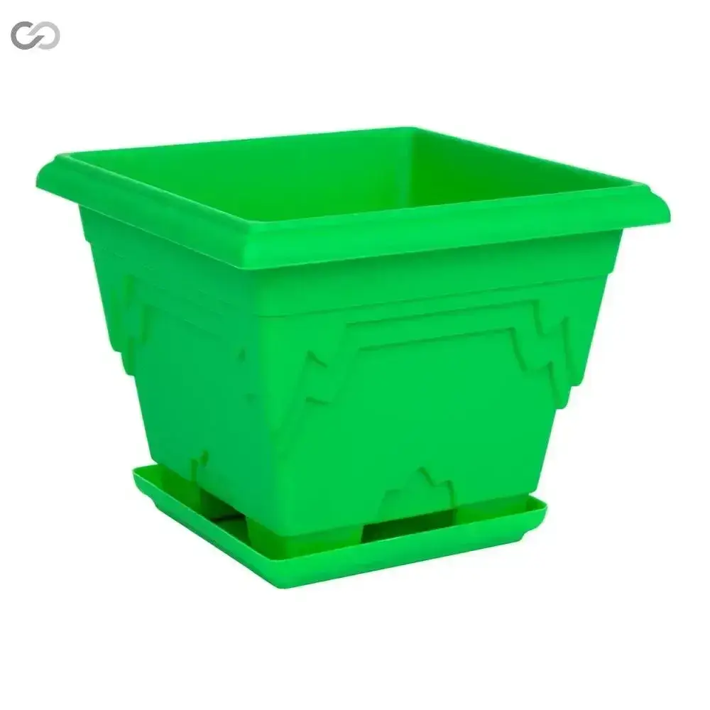 Пластиковий вазон для квітів, кашпо з підставкою SoloPlast 5,2 л - 314470439