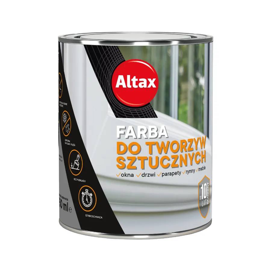 Фарба для пластику та ПВХ ТМ “Altax” Біла 0,75л. - 205097