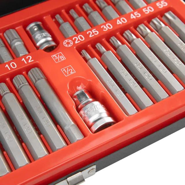 Набор звезд и шестигранников STORM, Cr-V, 40 ед. (TORX, HEX, SPLINE) - 949010323