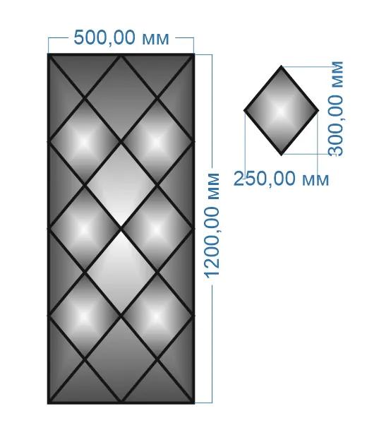 Зеркальное панно YUF_GLASS 1200х500 мм - 208177