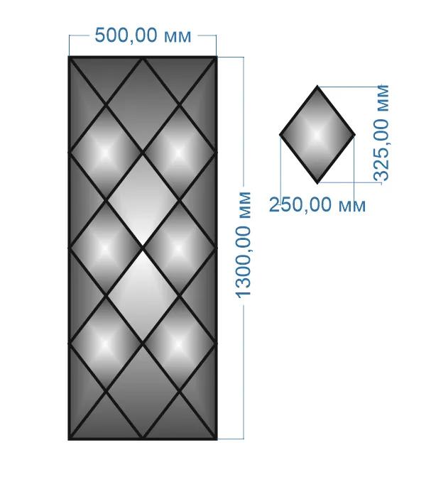 Зеркальное панно YUF_GLASS 1300х500 мм - 208179
