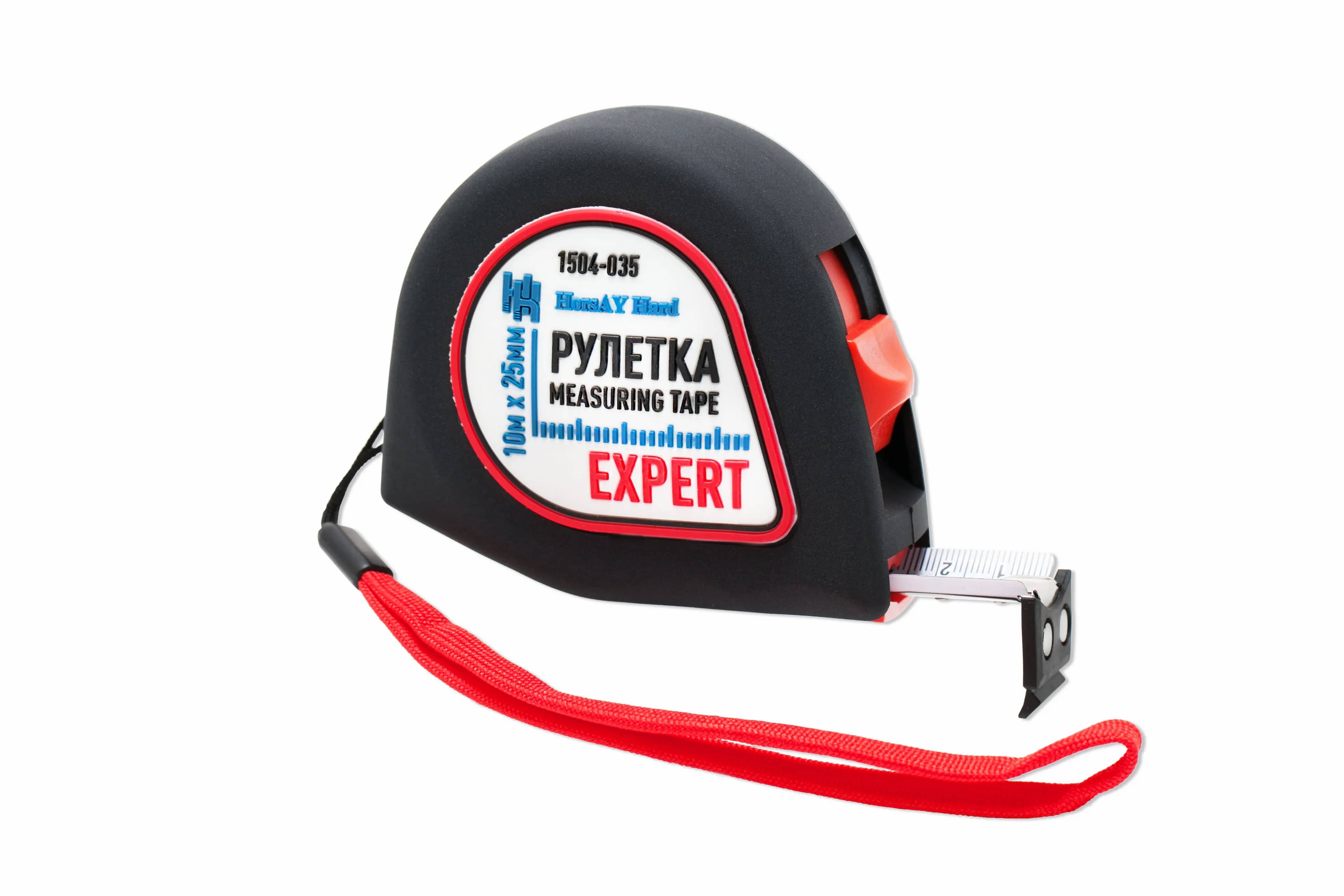 Рулетка EXPERT, 10 м х 25мм, магнитный обрезиненый зацеп - 208234