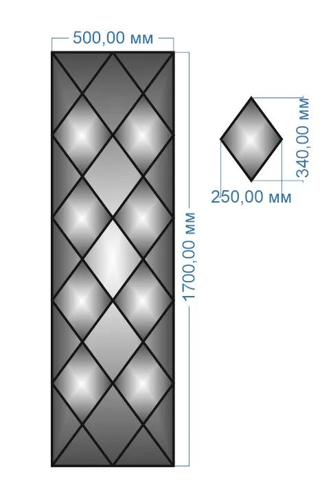 Плитка-панно дзеркальна YUF_GLASS 1700х500 мм - 208254