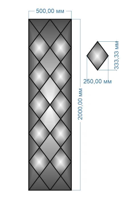 Плитка-панно дзеркальна YUF_GLASS 2000х500 мм - 208302
