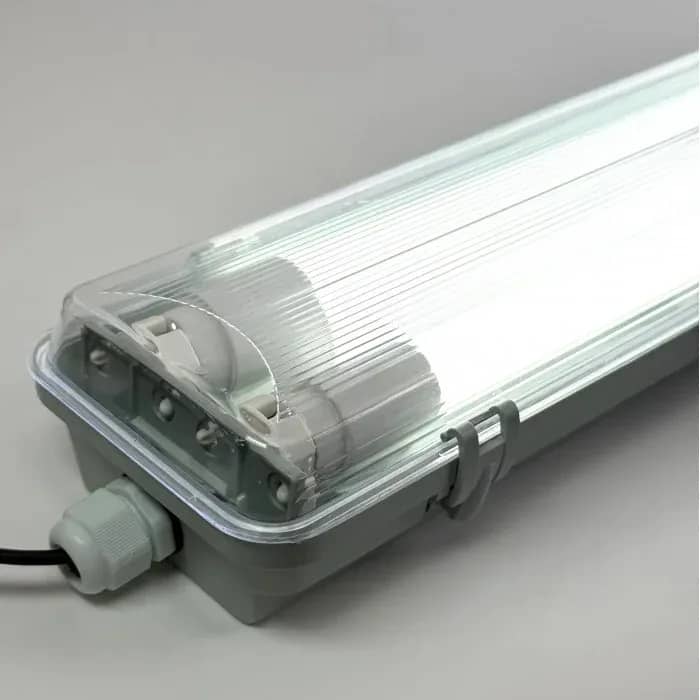 Світильник вологозахищений ЛПП 2x36 IP65 + 2 лампи Т8 Led-Story 1200mm 18W 5000K (4320Lm) - 148639682
