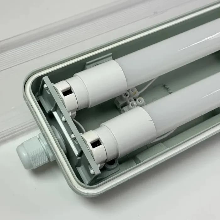Світильник вологозахищений ЛПП 2x36 IP65 + 2 лампи Т8 Led-Story 1200mm 18W 5000K (4320Lm) - 148639682