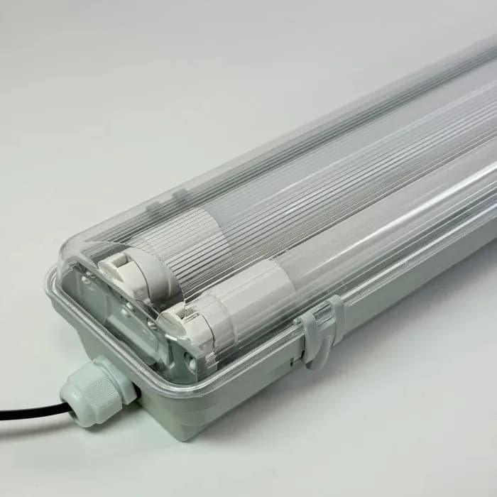 Світильник вологозахищений ЛПП 2x36 IP65 + 2 лампи Т8 Led-Story 1200mm 18W 5000K (4320Lm) - 148639682