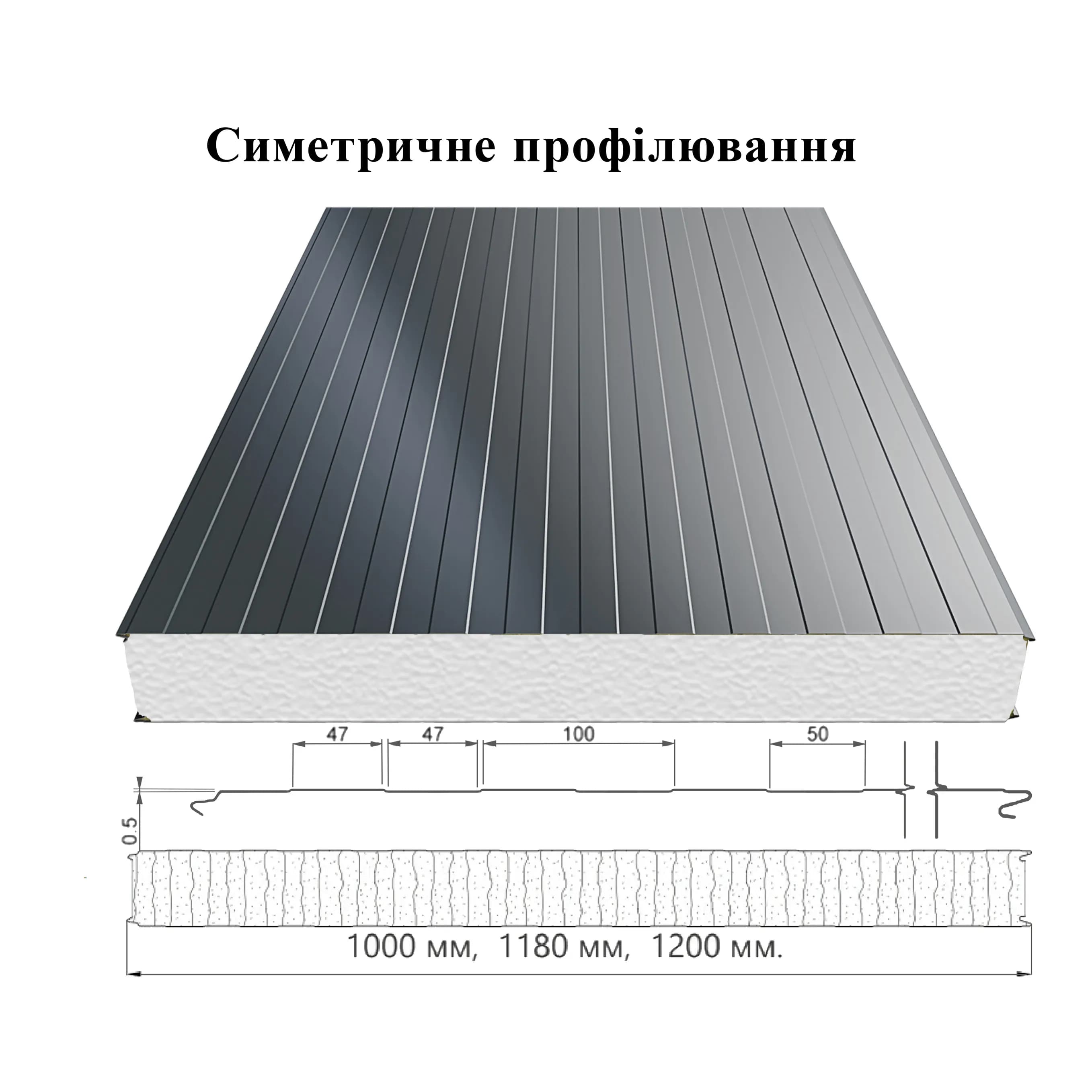 Стеновая сэндвич-панель Пенополистирол 65 мм - 384407716