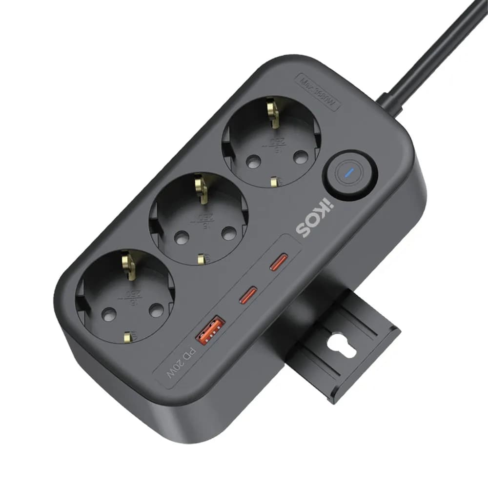 Сетевой удлинитель iKOS F33S-СUPD с быстрой зарядкой (0026-CES) - 252253474