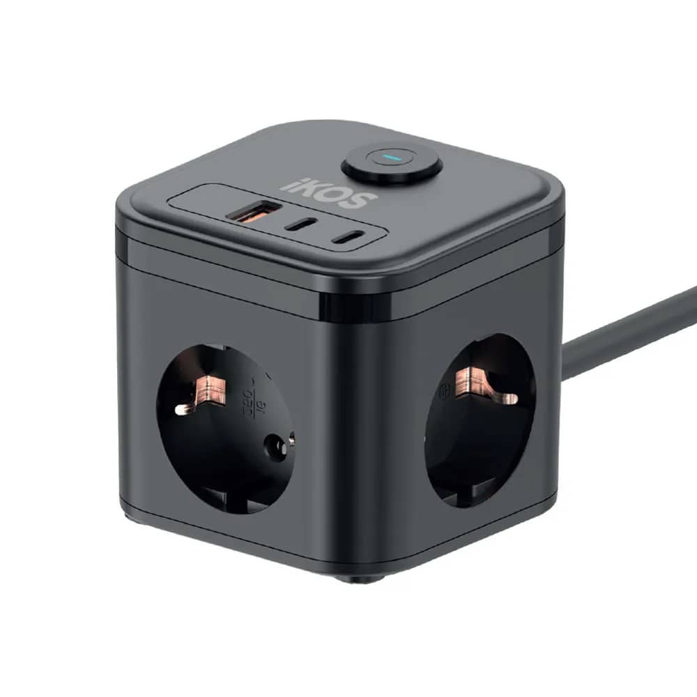 Сетевой удлинитель iKOS С33S-СUPD с быстрой зарядкой (0027-CES) - 209683