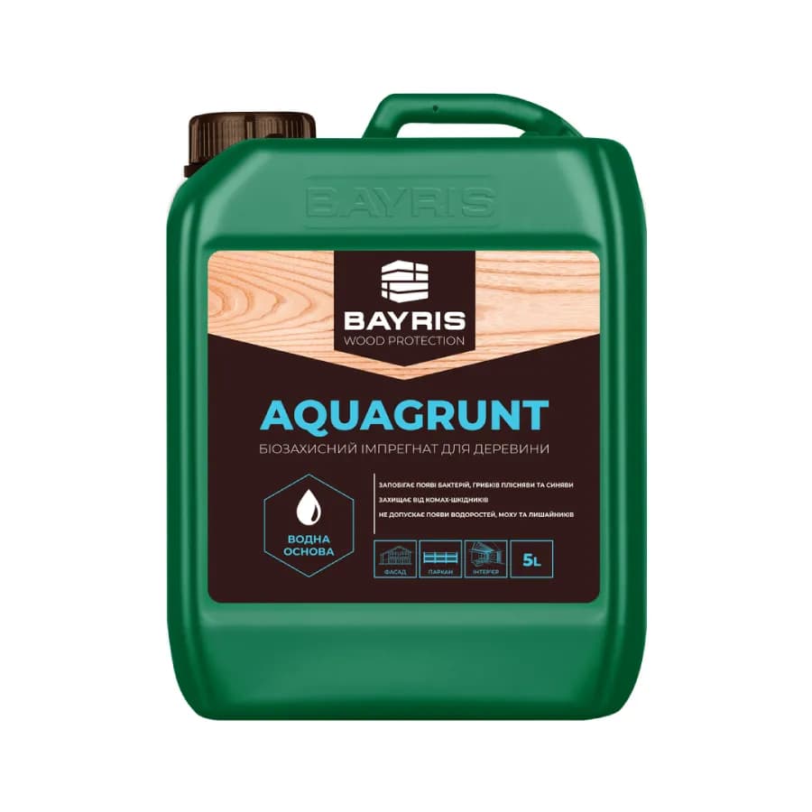 AQUAGRUNT — ІМПРЕГНАТ БІОЗАХИСНИЙ ДЛЯ ДЕРЕВИНИ BAYRIS 5 л. - 430522148
