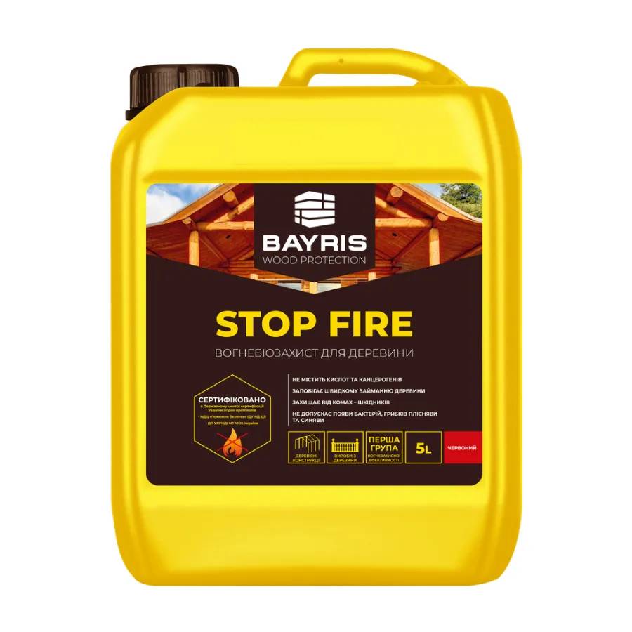 Вогнебіозахист “Stop Fire” (Червоний) Bayris 5 л. - 209984