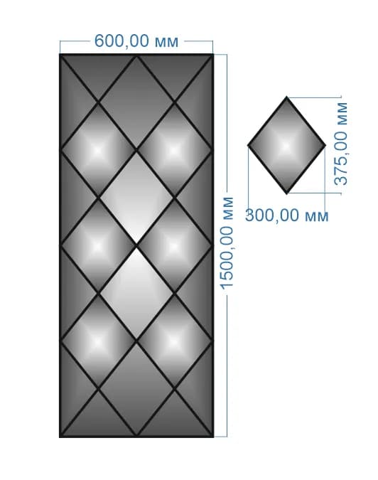 Дзеркальна плитка YUF_GLASS 1500х600 мм - 113901215