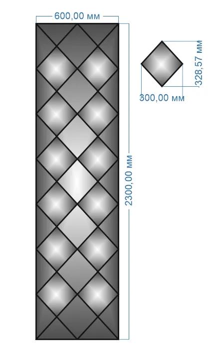 Дзеркальне панно YUF_GLASS 2300х600 мм - 210022